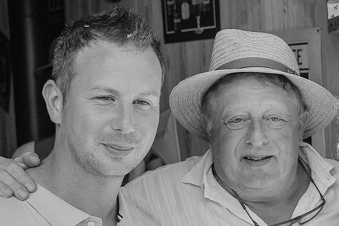Photo en noir et blanc de François Bartholomé et Claude Bartholomé